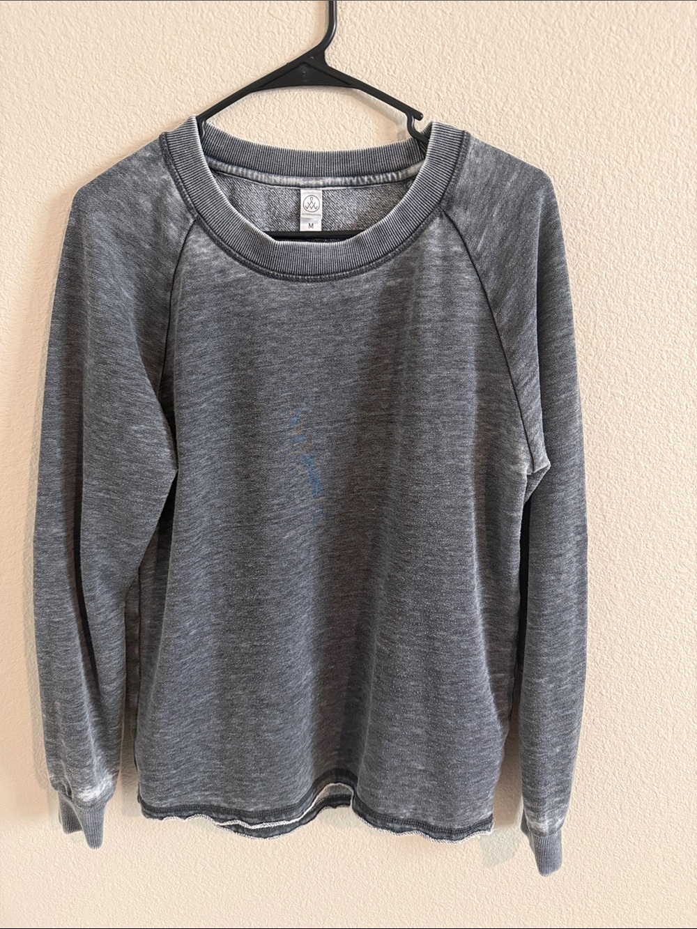 Alternative Gray Crewneck Long-Sleeve Top